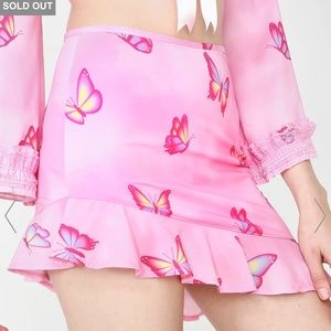 Sugar thrillz dolls kill mesh butterfly skirt